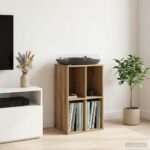 vidaXL Skrinka na gramofónové platne Dub artisan 44,5 x 36,5 x 74,5 cm