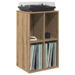vidaXL Skrinka na gramofónové platne Dub artisan 44,5 x 36,5 x 74,5 cm – Obrázok 3