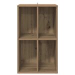 vidaXL Skrinka na gramofónové platne Dub artisan 44,5 x 36,5 x 74,5 cm – Obrázok 4