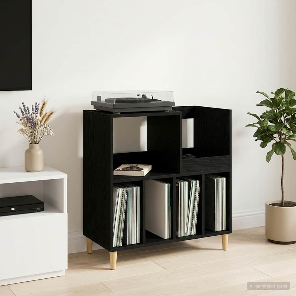 8012883_1.jpg vidaXL Stojan na gramofón Čierny dub 82 x 39,5 x 82,5 cm – Obrázok 1