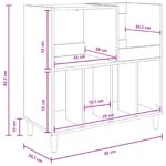 vidaXL Stojan na gramofón Betónovo sivá 82 x 39,5 x 82,5 cm – Obrázok 10