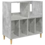 vidaXL Stojan na gramofón Betónovo sivá 82 x 39,5 x 82,5 cm – Obrázok 2