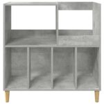 vidaXL Stojan na gramofón Betónovo sivá 82 x 39,5 x 82,5 cm – Obrázok 4