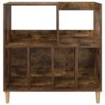 vidaXL Stojan na gramofón Dymový dub 82 x 39,5 x 82,5 cm – Obrázok 4