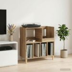 vidaXL Stojan na gramofón Dub artisan 82 x 39,5 x 82,5 cm