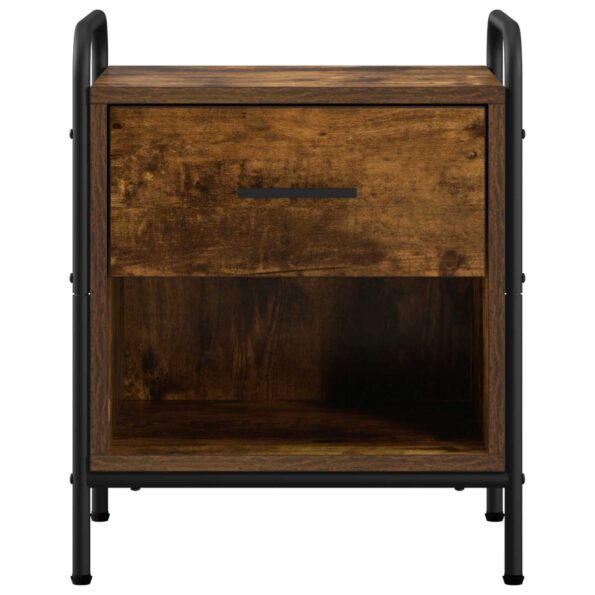 vidaXL Nočný stolík Dymový dub 40 x 30 x 50 cm Kompozitné drevo – Obrázok 3