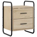 vidaXL Závesná nočná skrinka Dub sonoma 40 x 30 x 50 cm – Obrázok 2