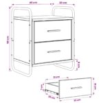 vidaXL Závesná nočná skrinka Staré drevo 40 x 30 x 50 cm – Obrázok 10