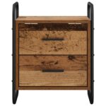 vidaXL Závesná nočná skrinka Staré drevo 40 x 30 x 50 cm – Obrázok 3