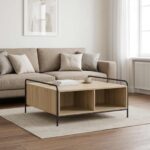 vidaXL Konferenčný stolík Dub sonoma 90 x 90 x 41 cm Kompozitné drevo