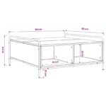 vidaXL Konferenčný stolík Dub sonoma 90 x 90 x 41 cm Kompozitné drevo – Obrázok 7