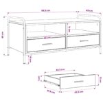 vidaXL Konferenčný stolík Dub artisan 99,5 x 49 x 46 cm – Obrázok 10