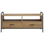 vidaXL Konferenčný stolík Dub artisan 99,5 x 49 x 46 cm – Obrázok 4