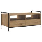 vidaXL Konferenčný stolík Dub artisan 99,5 x 49 x 46 cm – Obrázok 6