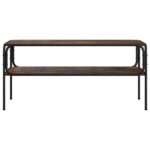 vidaXL Bočný stôl Dymový dub 100 x 50 x 46 cm Kompozitné drevo – Obrázok 3
