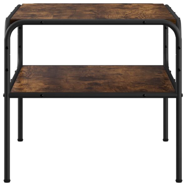 vidaXL Bočný stôl Dymový dub 100 x 50 x 46 cm Kompozitné drevo – Obrázok 4