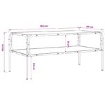 vidaXL Bočný stôl Dymový dub 100 x 50 x 46 cm Kompozitné drevo – Obrázok 7