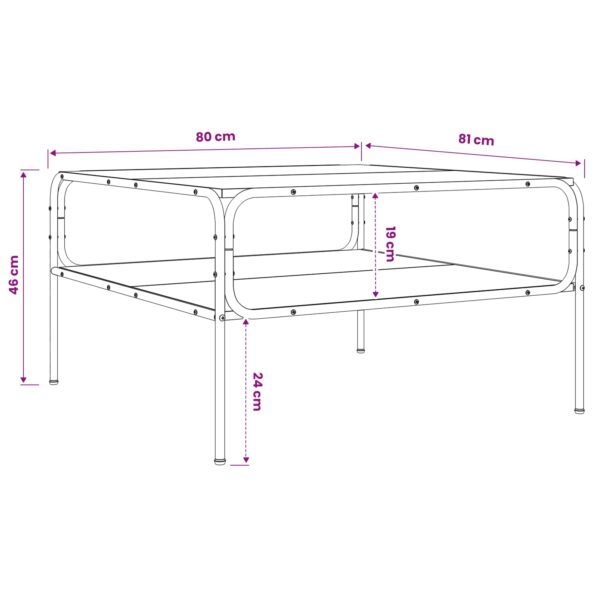 vidaXL Bočný stôl Dub artisan 100 x 50 x 46 cm Kompozitné drevo – Obrázok 6