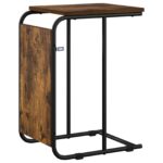 vidaXL Bočný stôl Dymový dub 40 x 31 x 55 cm Kompozitné drevo – Obrázok 4