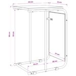 vidaXL Bočný stôl Dub artisan 40 x 31 x 55 cm Kompozitné drevo – Obrázok 8