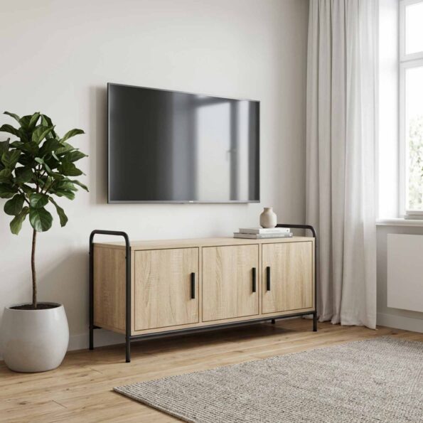 vidaXL TV skrinka 79,5 x 33 x 50 cm Dub sonoma Kompozitné drevo – Obrázok 10