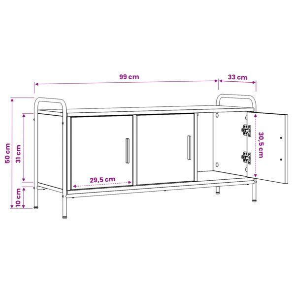 vidaXL TV skrinka 79,5 x 33 x 50 cm Dub sonoma Kompozitné drevo – Obrázok 9