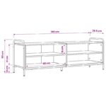 vidaXL TV skrinka 140 x 39,5 x 50 cm Dub artisan Kompozitné drevo – Obrázok 8
