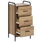 vidaXL Servírovacia skriňa Dub artisan 97 x 33 x 81 cm – Obrázok 2