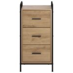 vidaXL Servírovacia skriňa Dub artisan 97 x 33 x 81 cm – Obrázok 3