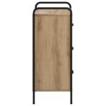 vidaXL Servírovacia skriňa Dub artisan 97 x 33 x 81 cm – Obrázok 4