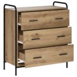 vidaXL Servírovacia skriňa Dub artisan 97 x 33 x 81 cm – Obrázok 2