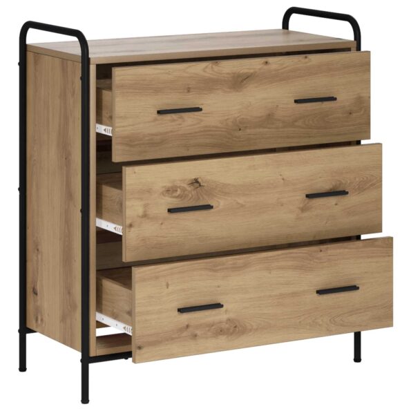 vidaXL Servírovacia skriňa Dub artisan 97 x 33 x 81 cm – Obrázok 2