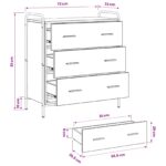 vidaXL Servírovacia skriňa Dub artisan 97 x 33 x 81 cm – Obrázok 9