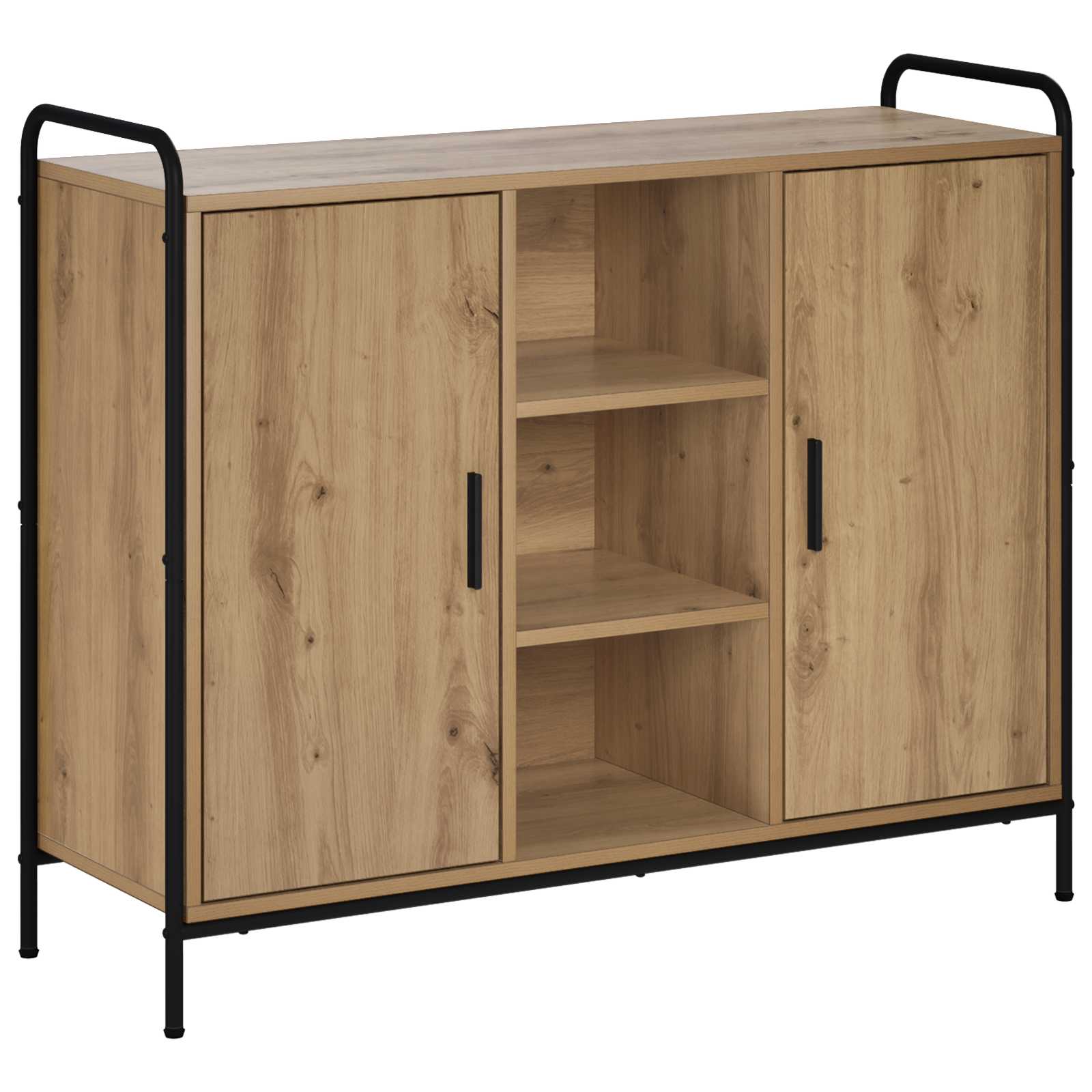 8013853_1.jpg vidaXL Servírovacia skriňa Dub artisan 97 x 33 x 81 cm – Obrázok 1