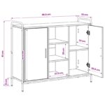 vidaXL Servírovacia skriňa Dub artisan 97 x 33 x 81 cm – Obrázok 9