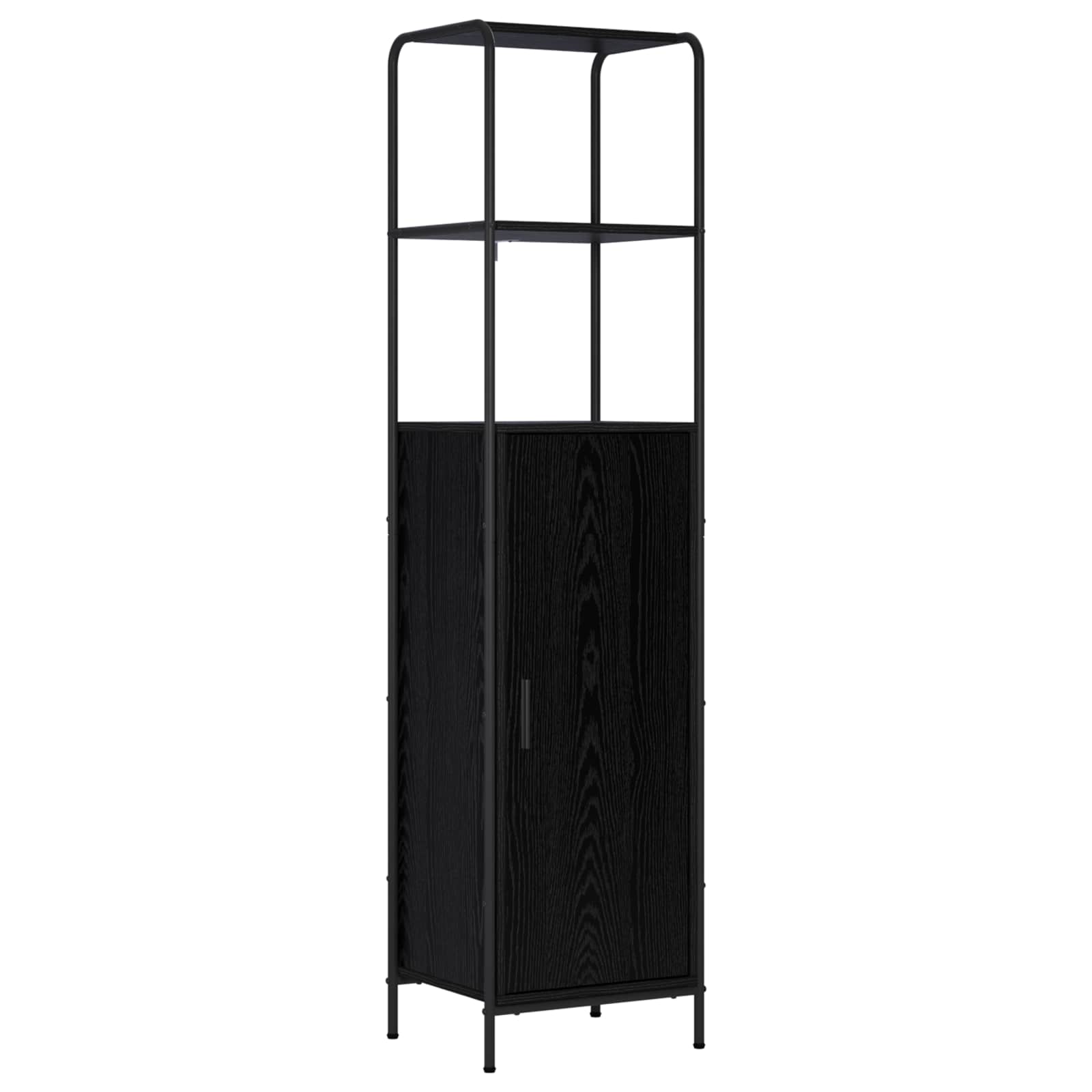 8013866_1.jpg vidaXL Highboard Čierny dub 40 x 33 x 161 cm Kompozitné drevo – Obrázok 1