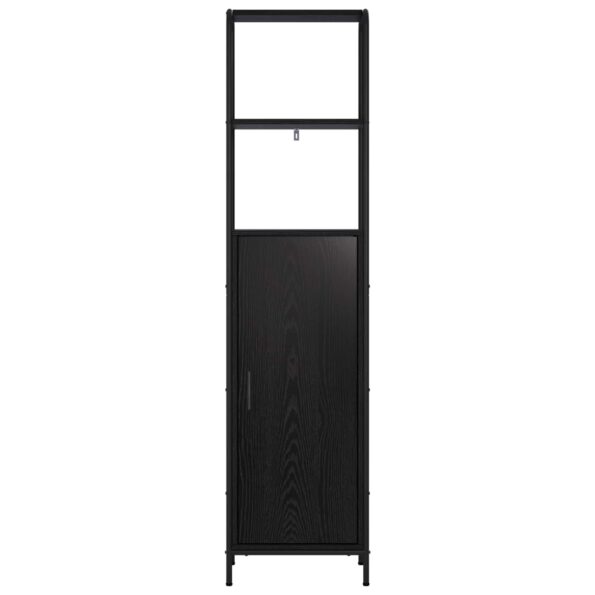 vidaXL Highboard Čierny dub 40 x 33 x 161 cm Kompozitné drevo – Obrázok 3