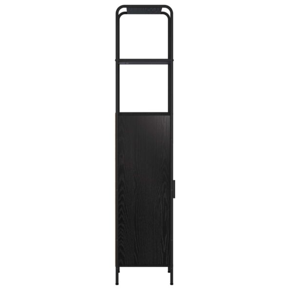 vidaXL Highboard Čierny dub 40 x 33 x 161 cm Kompozitné drevo – Obrázok 4