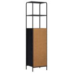 vidaXL Highboard Čierny dub 40 x 33 x 161 cm Kompozitné drevo – Obrázok 5