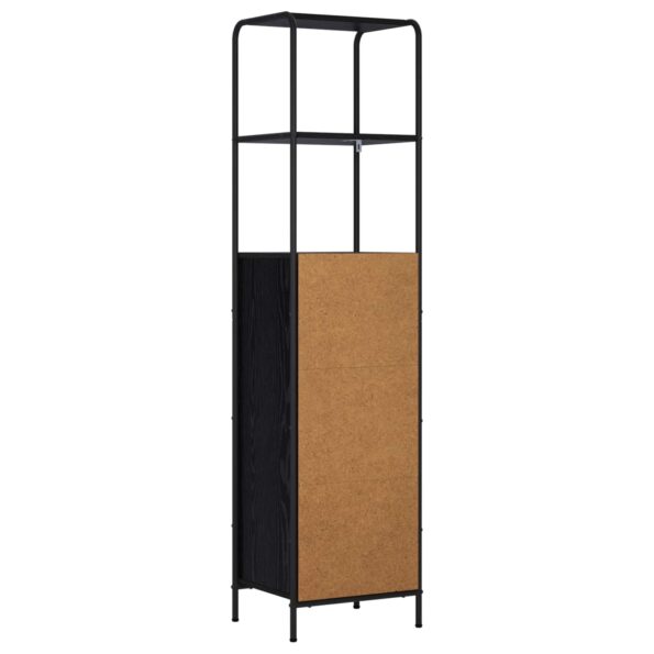 vidaXL Highboard Čierny dub 40 x 33 x 161 cm Kompozitné drevo – Obrázok 5