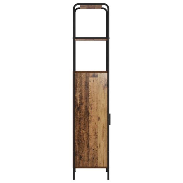 vidaXL Highboard Staré drevo 40 x 33 x 161 cm Kompozitné drevo – Obrázok 4