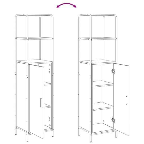 vidaXL Highboard Dub artisan 40 x 33 x 161 cm Kompozitné drevo – Obrázok 9