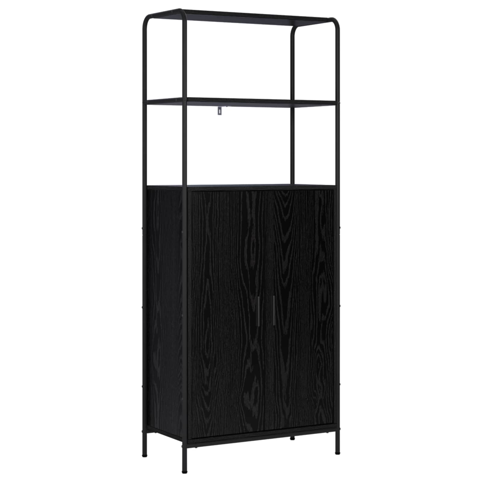 8013872_1.jpg vidaXL Highboard Čierny dub 40 x 33 x 161 cm Kompozitné drevo – Obrázok 1