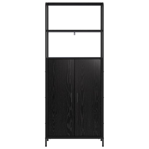 vidaXL Highboard Čierny dub 40 x 33 x 161 cm Kompozitné drevo – Obrázok 3