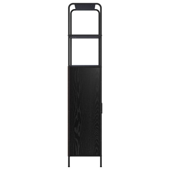 vidaXL Highboard Čierny dub 40 x 33 x 161 cm Kompozitné drevo – Obrázok 4