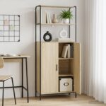 vidaXL Highboard Dub sonoma 40 x 33 x 161 cm Kompozitné drevo