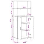 vidaXL Highboard Dub sonoma 40 x 33 x 161 cm Kompozitné drevo – Obrázok 10