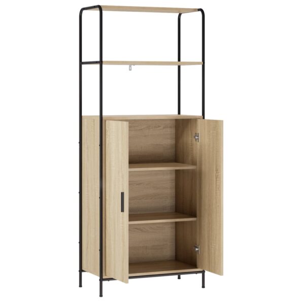 vidaXL Highboard Dub sonoma 40 x 33 x 161 cm Kompozitné drevo – Obrázok 3