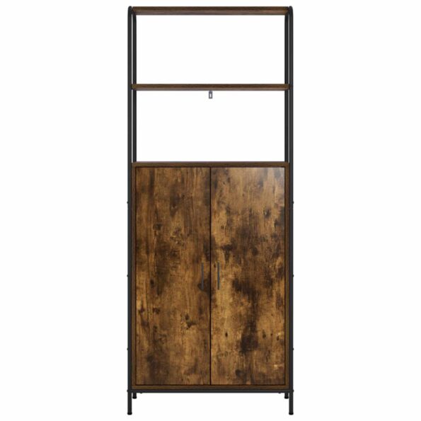 vidaXL Highboard Dymový dub 40 x 33 x 161 cm Kompozitné drevo – Obrázok 3