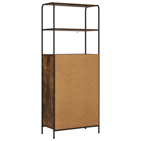 vidaXL Highboard Dymový dub 40 x 33 x 161 cm Kompozitné drevo – Obrázok 5